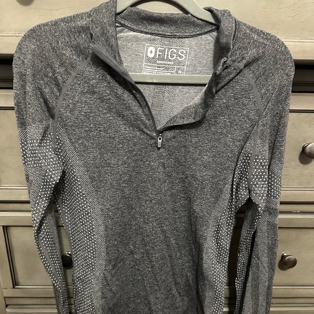 Figs gray long sleeve top